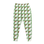 Christmas Holly Berry Pattern Print Jogger Pants