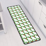 Christmas Holly Berry Pattern Print Long Kitchen Mat