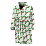 Christmas Holly Berry Pattern Print Men's Bathrobe