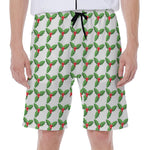 Christmas Holly Berry Pattern Print Men's Beach Shorts