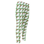 Christmas Holly Berry Pattern Print Men's Compression Pants