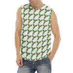 Christmas Holly Berry Pattern Print Men's Fitness Tank Top