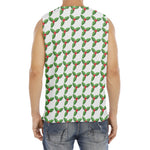 Christmas Holly Berry Pattern Print Men's Fitness Tank Top