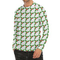 Christmas Holly Berry Pattern Print Men's Long Sleeve Rash Guard