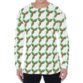 Christmas Holly Berry Pattern Print Men's Long Sleeve T-Shirt
