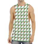Christmas Holly Berry Pattern Print Men's Muscle Tank Top