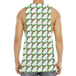 Christmas Holly Berry Pattern Print Men's Muscle Tank Top