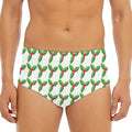 Christmas Holly Berry Pattern Print Men's Triangle Swim Briefs