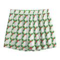 Christmas Holly Berry Pattern Print Mesh Shorts