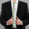 Christmas Holly Berry Pattern Print Necktie