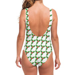 Christmas Holly Berry Pattern Print One Piece Swimsuit