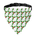 Christmas Holly Berry Pattern Print Over The Collar Dog Bandana