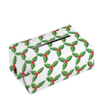 Christmas Holly Berry Pattern Print Rectangle Tissue Box Cover