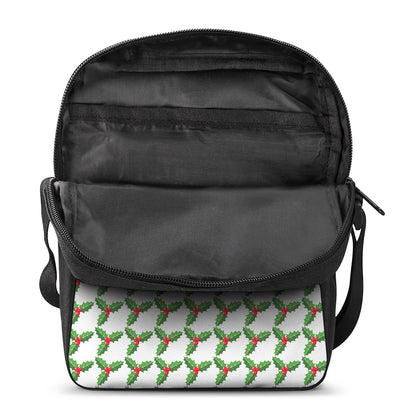 Christmas Holly Berry Pattern Print Rectangular Crossbody Bag
