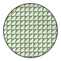 Christmas Holly Berry Pattern Print Round Floor Mat