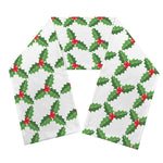 Christmas Holly Berry Pattern Print Scarf