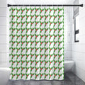 Christmas Holly Berry Pattern Print Shower Curtain