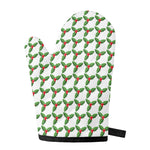 Christmas Holly Berry Pattern Print Single Oven Mitt
