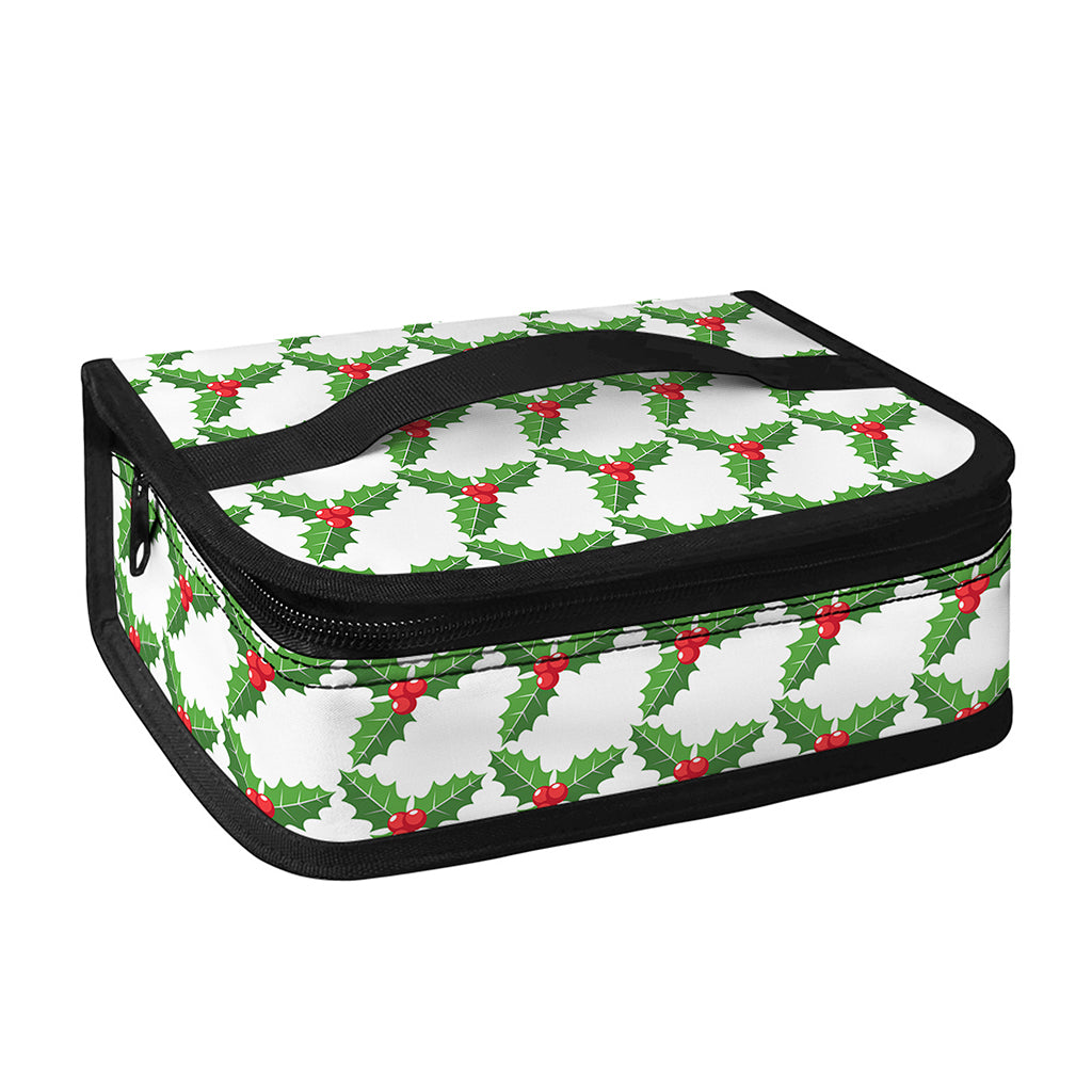 Christmas Holly Berry Pattern Print Small Lunch Bag