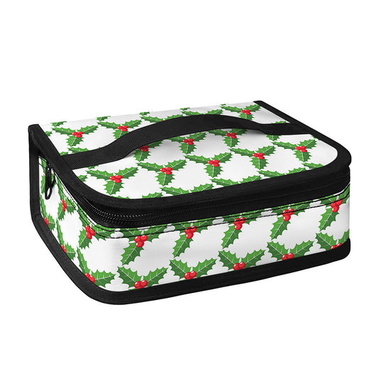 Christmas Holly Berry Pattern Print Small Lunch Bag
