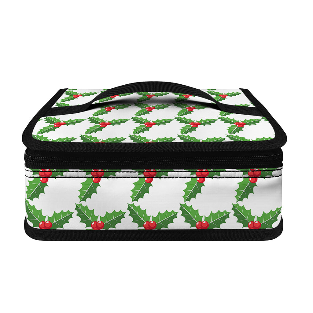 Christmas Holly Berry Pattern Print Small Lunch Bag