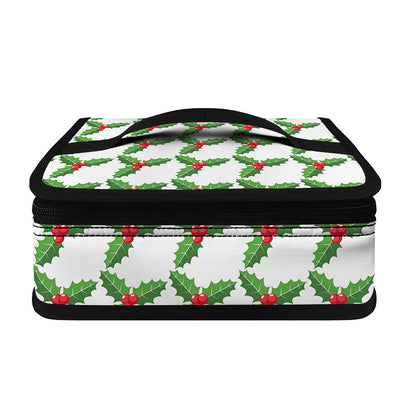 Christmas Holly Berry Pattern Print Small Lunch Bag