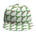 Christmas Holly Berry Pattern Print Snapback Cap