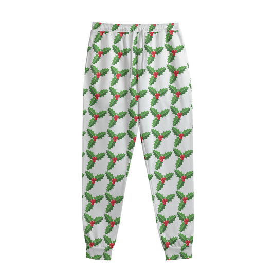 Christmas Holly Berry Pattern Print Sweatpants
