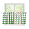 Christmas Holly Berry Pattern Print Tier Curtains