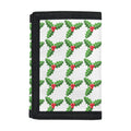 Christmas Holly Berry Pattern Print Trifold Wallet