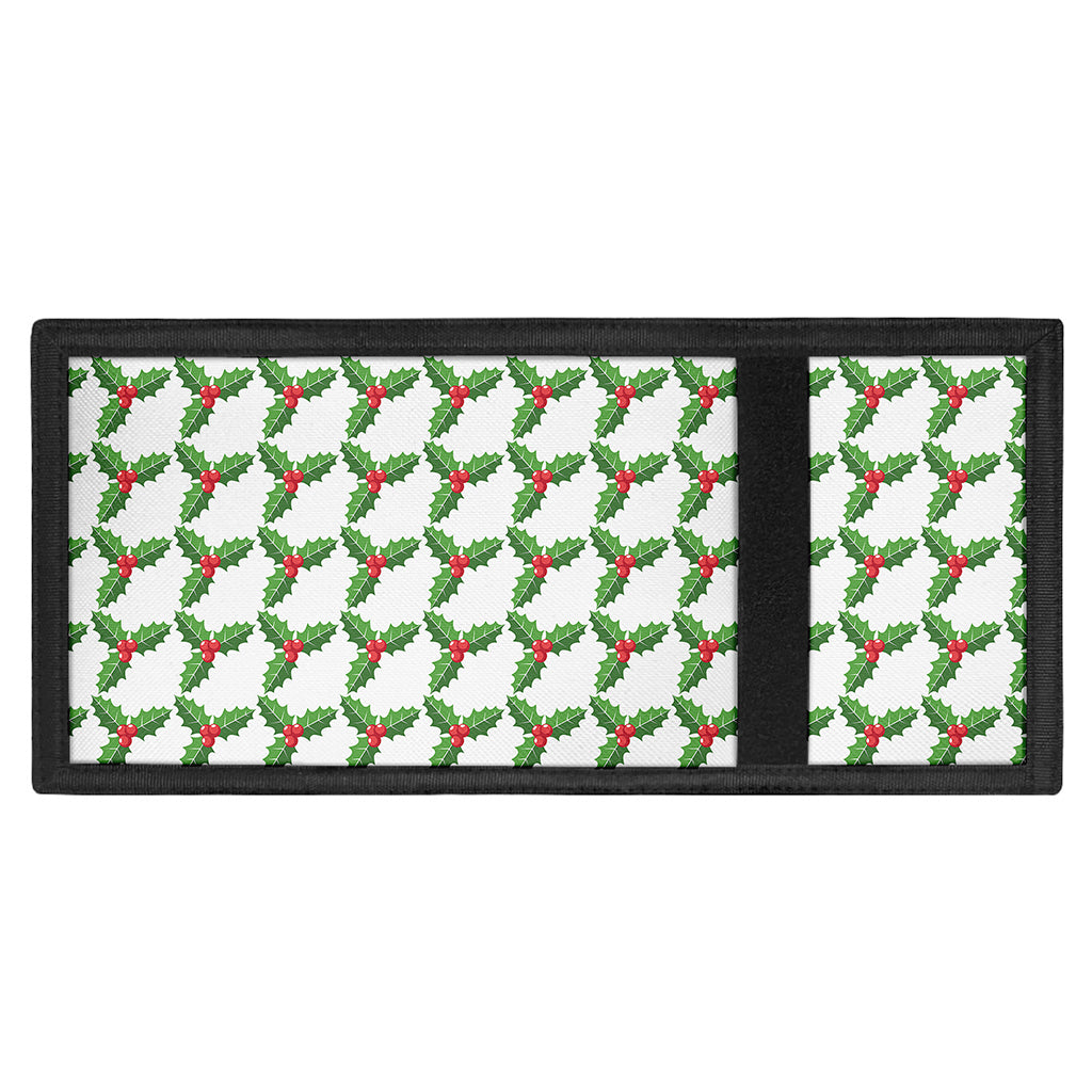 Christmas Holly Berry Pattern Print Trifold Wallet