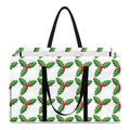 Christmas Holly Berry Pattern Print Utility Tote Bag
