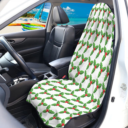 Christmas Holly Berry Pattern Print Waterproof Car Seat Cover