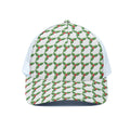 Christmas Holly Berry Pattern Print White Mesh Trucker Hat