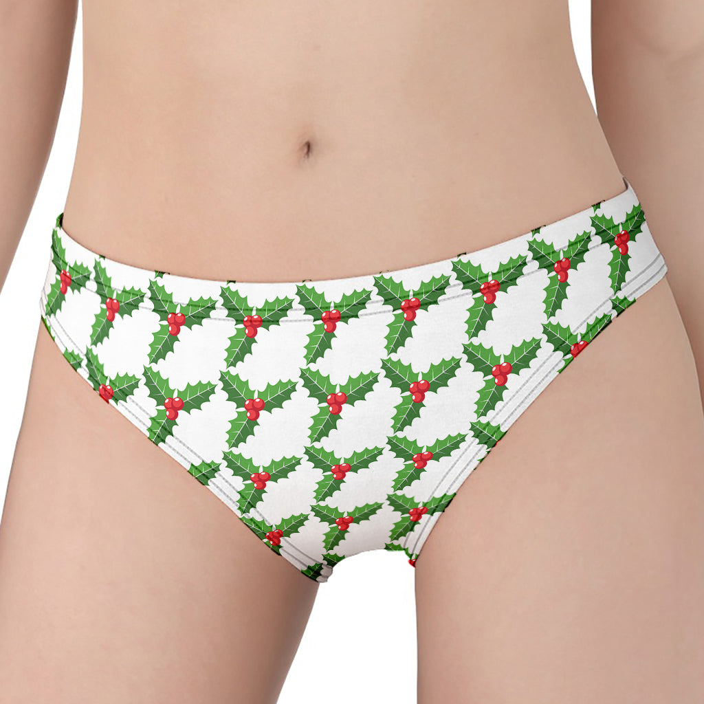 Christmas Holly Berry Pattern Print Women's Panties