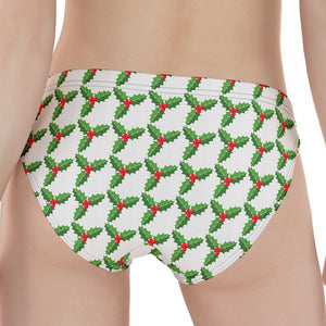 Christmas Holly Berry Pattern Print Women's Panties