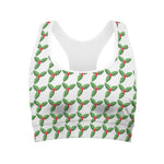 Christmas Holly Berry Pattern Print Women's Sports Bra