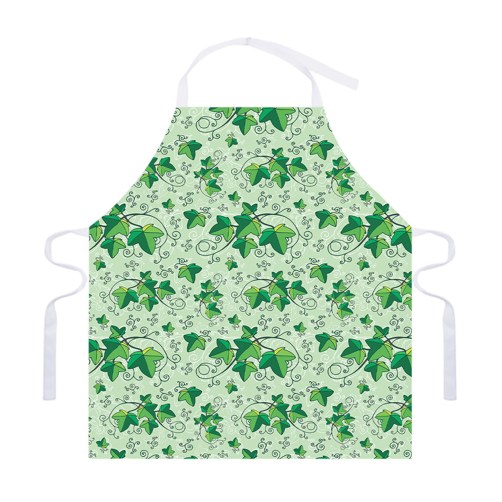 Christmas Ivy Leaf Pattern Print Adjustable Apron