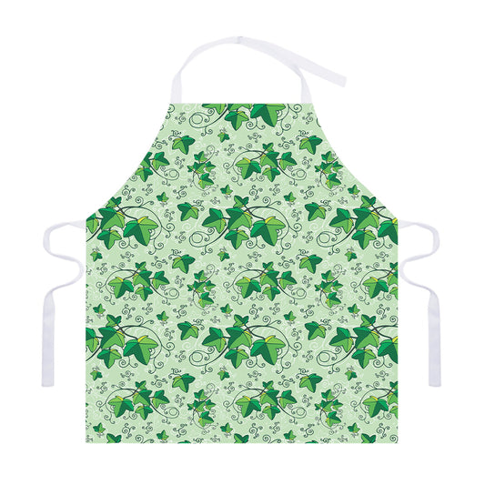 Christmas Ivy Leaf Pattern Print Adjustable Apron