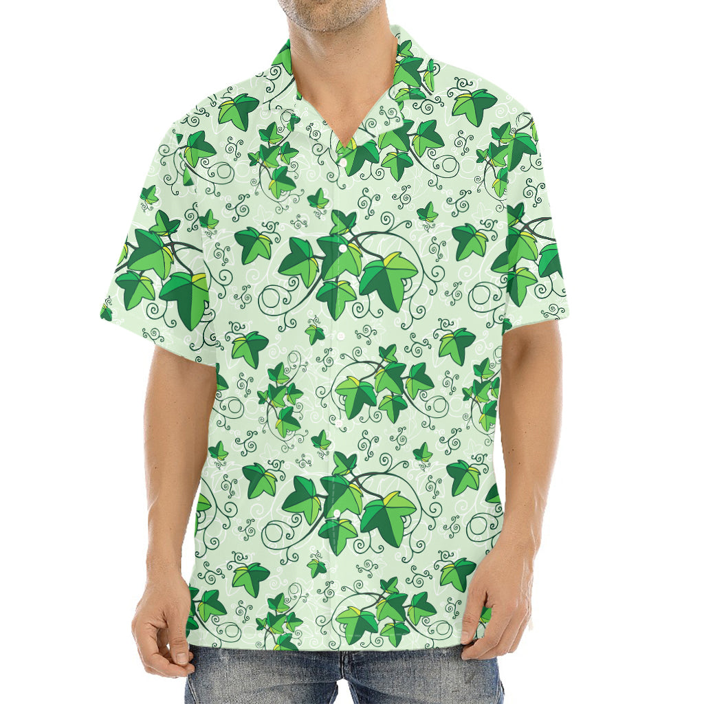 Christmas Ivy Leaf Pattern Print Aloha Shirt
