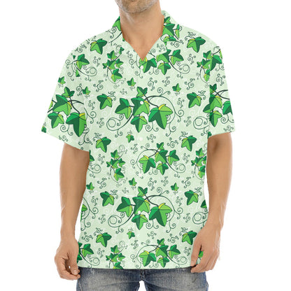 Christmas Ivy Leaf Pattern Print Aloha Shirt