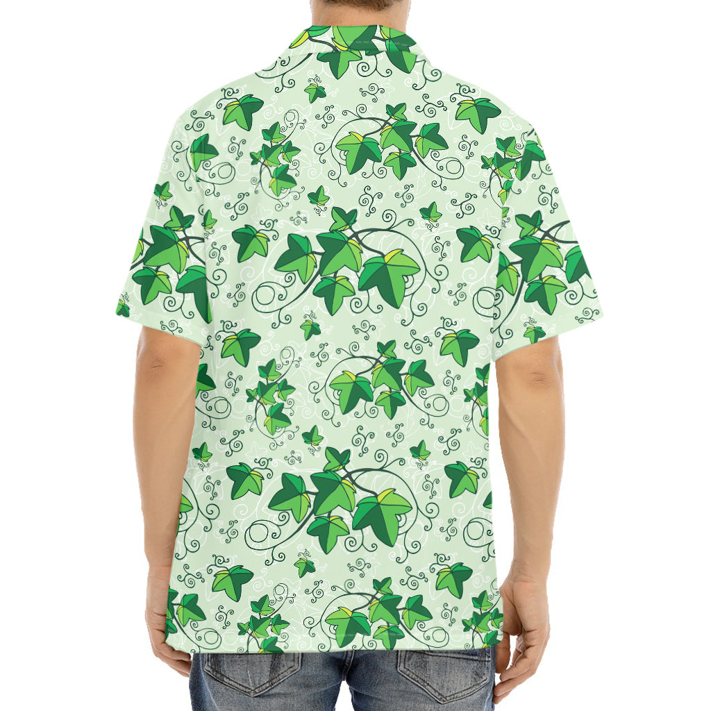 Christmas Ivy Leaf Pattern Print Aloha Shirt