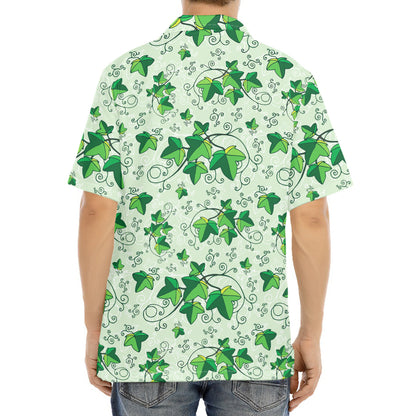 Christmas Ivy Leaf Pattern Print Aloha Shirt