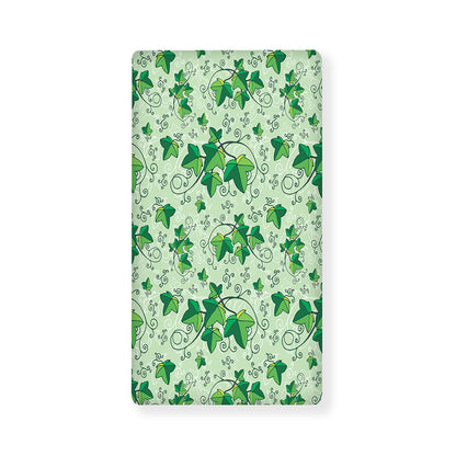 Christmas Ivy Leaf Pattern Print Baby Crib Sheet