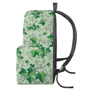 Christmas Ivy Leaf Pattern Print Backpack