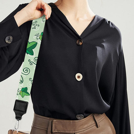 Christmas Ivy Leaf Pattern Print Bag Strap