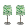 Christmas Ivy Leaf Pattern Print Bar Stool Covers