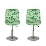 Christmas Ivy Leaf Pattern Print Bar Stool Covers