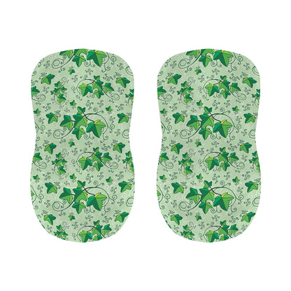 Christmas Ivy Leaf Pattern Print Bar Stool Covers