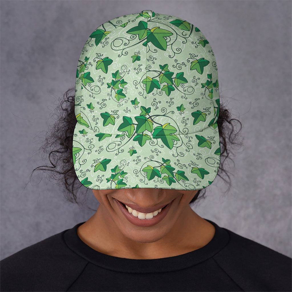 Christmas Ivy Leaf Pattern Print Baseball Cap